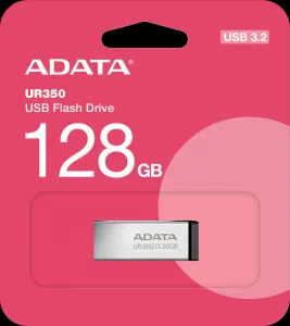 A-Data ADATA Flash Disk 128GB UR350, USB 3.2 Dash Drive, kov černá