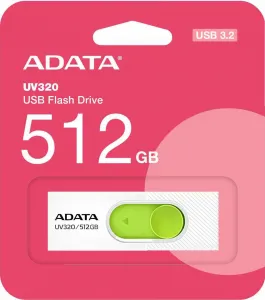A-Data ADATA Flash Disk 512GB UV320, USB 3.2, bílo-zelená
