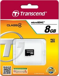 Karta TRANSCEND MicroSDHC 8 GB triedy 4, bez adaptéra