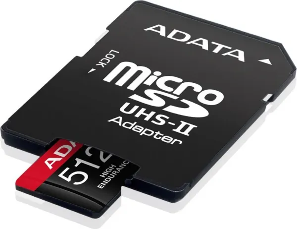 A-Data ADATA MicroSDXC karta 512GB High Endurance UHS-I C10 V30 A2 (R:100/W:85 MB/s) + SD adaptér