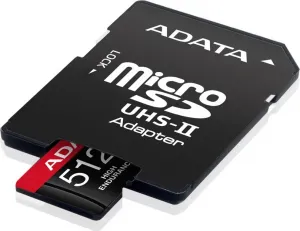 A-Data ADATA MicroSDXC karta 512GB High Endurance UHS-I C10 V30 A2 (R:100/W:85 MB/s) + SD adaptér