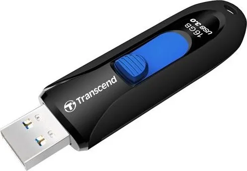 TRANSCEND USB Flash disk 16GB JetFlash®790, USB 3.1 (R:90/W:12 MB/s) čierna/modrá