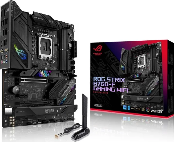 ASUS MB Sc LGA1700 ROG STRIX B760-F GAMING WIFI, Intel B760, 4xDDR5, 1xDP, 1xHDMI, WI-FI
