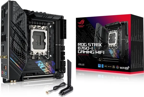 ASUS MB Sc LGA1700 ROG STRIX B760-I GAMING WIFI, Intel B760, 2xDDR5, 1xDP, 1xHDMI, WI-FI, mini-ITX