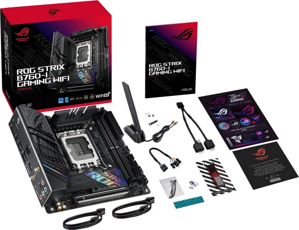 ASUS MB Sc LGA1700 ROG STRIX B760-I GAMING WIFI, Intel B760, 2xDDR5, 1xDP, 1xHDMI, WI-FI, mini-ITX