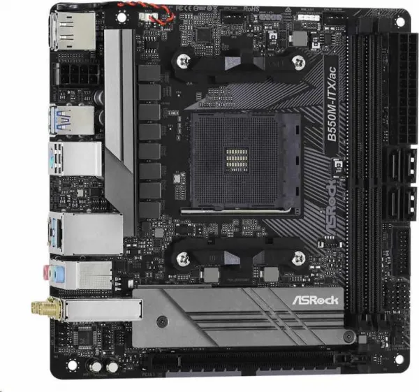 ASRock MB Sc AM4 B550M-ITX/AC, AMD B550M, 2xDDR4, HDMI, DP