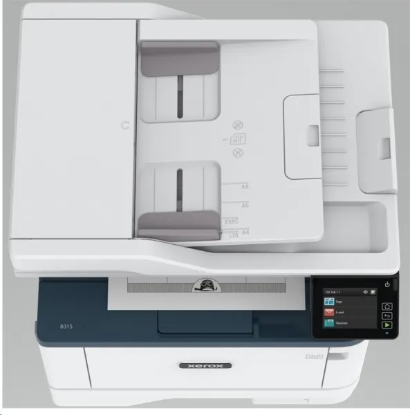 Xerox B315V_DNI B&W laser. MFZ, A4, 512 MB, DUPLEX, DADF, 40 strán za minútu, Ethernet/Wifi/USB, Apple AirPrint