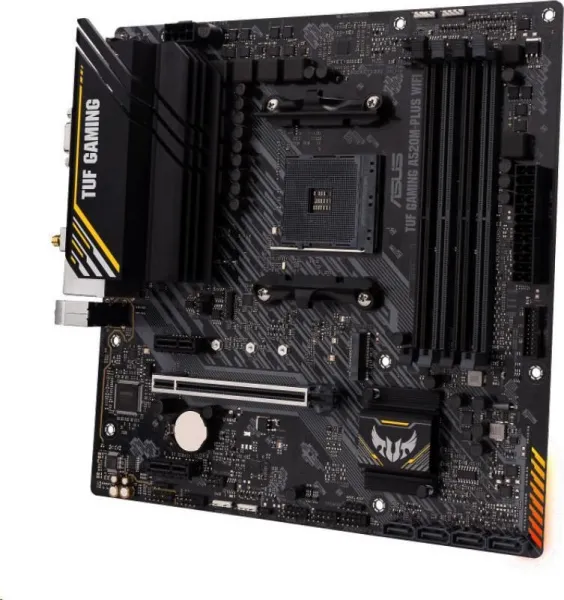 ASUS MB Sc AM4 TUF GAMING A520M-PLUS WIFI, AMD A520, 4xDDR4, 1xDP, 1xHDMI, VGA, WI-FI, mATX