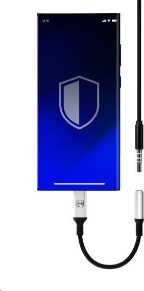 3mk adaptér USB-C/Jack 3,5mm (samice) 0,15m, černo-stříbrná