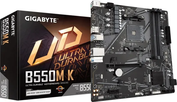 GIGABYTE MB Sc AM4 B550M K, AMD B550, 4xDDR4, 1xDP, 1xHDMI, mATX