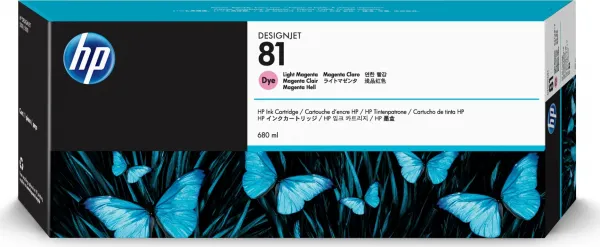 HP Inc. HP 81 Light Magenta DJ Ink Cart, 680 ml, C4935A