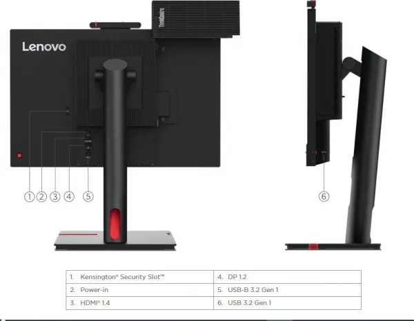 LENOVO LCD ThinkCentre TIO 24 Gen5 - 23.8" FHD IPS touch ,16:9,6 ms,250 nits,1000:1,DP,HDMI,VESA,PIVOT,3Y