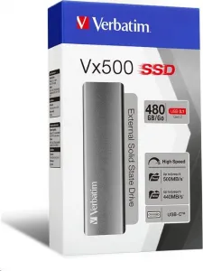 VERBATIM externý SSD disk 480GB Vx500 strieborný USB-C