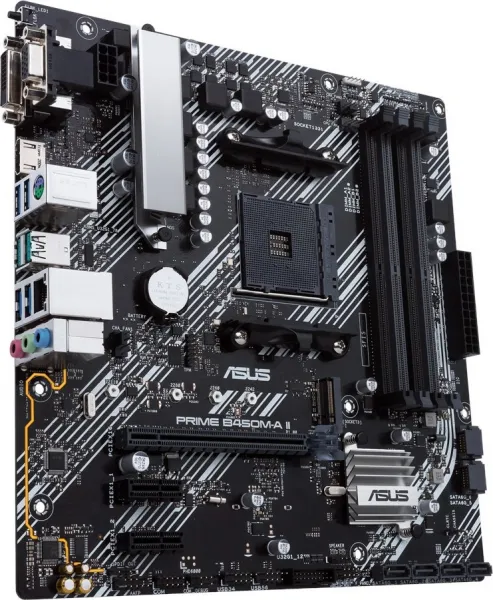 ASUS MB Sc AM4 PRIME B450M-A II, AMD B450, 4xDDR4, 1xHDMI, 1xDVI, 1xVGA, mATX