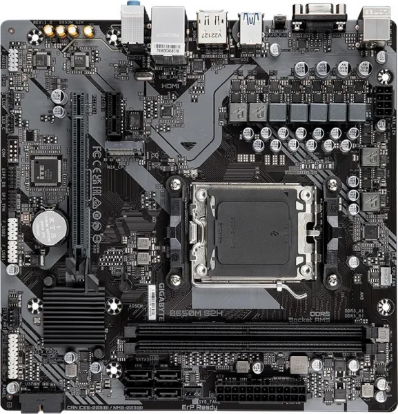 GIGABYTE MB Sc AM5 B650M S2H, AMD B650, 2xDDR5, 1xDP, 1xHDMI, 1xD-Sub, mATX