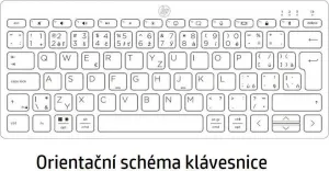 HP Inc. HP 350 BLK Compact Multi-Device Keyboard - klávesnice
