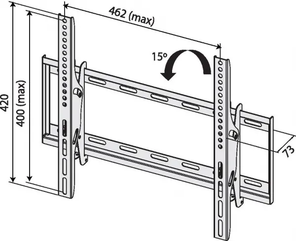 TB TOUCH TB TV wall mount TB-451 up to 65", 40kg max VESA 400x400