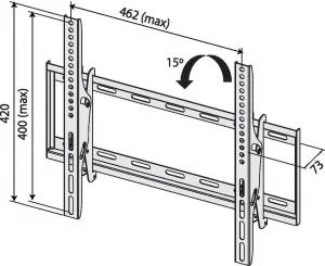TB TOUCH TB TV wall mount TB-451 up to 65", 40kg max VESA 400x400