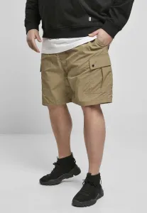 Nylon khaki cargo shorts