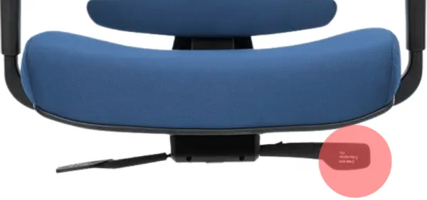 MERCURY Ergonomická kancelárska stolička FISH BONES s opierkou hlavy, čierny plast, 26-67 modrá, 3D podrúčky