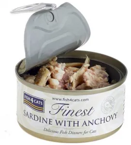FISH4CATS Konzerva pre mačky Finest sardinka s ančovičkami 70g