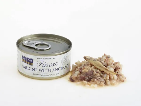 FISH4CATS Konzerva pre mačky Finest sardinka s ančovičkami 70g