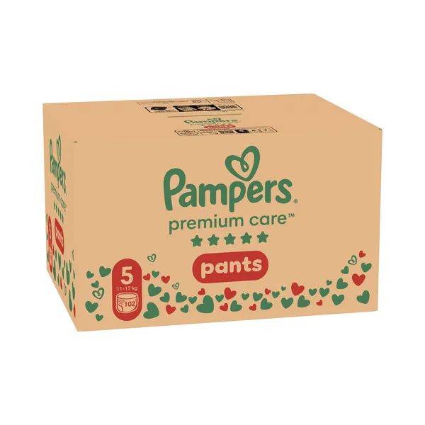 Pampers Premium Care Pants Monthly Pack Size 5 jednorazové plienkové nohavičky 12-17 kg 102 ks
