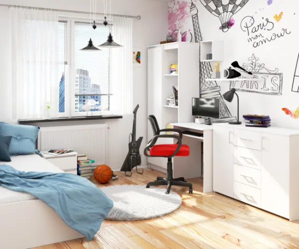Ak furniture Voľne stojaci stôl Star biely