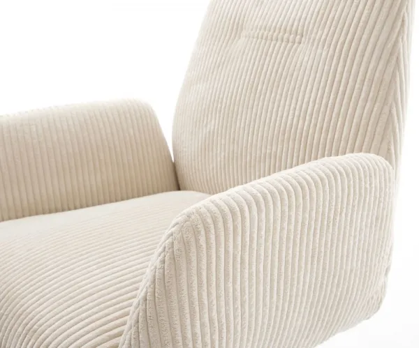 Konzolové kreslo Zoa-Flex Cord Beige Flat Graphite s vreckovým