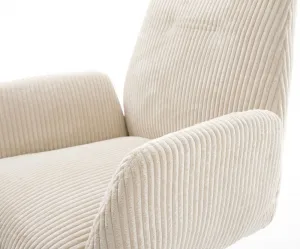 Konzolové kreslo Zoa-Flex Cord Beige Flat Graphite s vreckovým