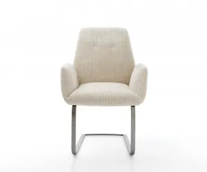 Konzolové kreslo Zoa-Flex Cord Beige Flat Graphite s vreckovým