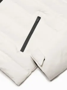 Zimná bunda prešívaná pre pánov krémová