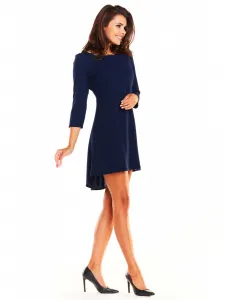 Awama Woman's Dress A663 Navy Blue