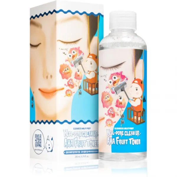 Elizavecca Milky Piggy Hell-Pore Clean Up AHA Fruit Toner tonikum pre redukciu rozšírených pórov s peelingovým efektom 200 ml
