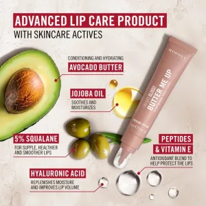 Rimmel Oh My Gloss! Butter Me Up hydratačný balzam na pery odtieň 002 Bubble Gum 15 ml