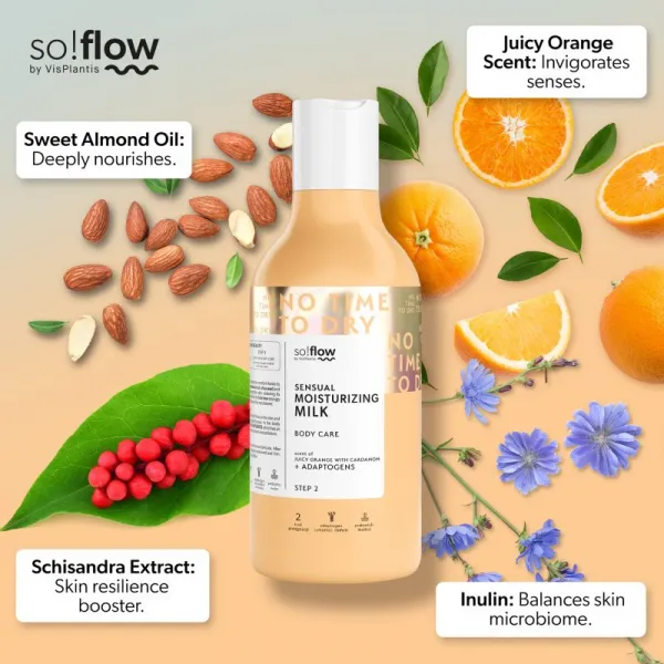 so!flow Sensual Moisturizing Shower Milk telové mlieko Orange With Cardamom 400 ml