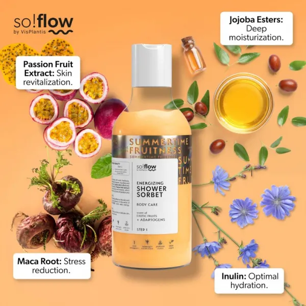 so!flow Energizing Shower Sorbet hydratačný telový sorbet do sprchy 400 ml