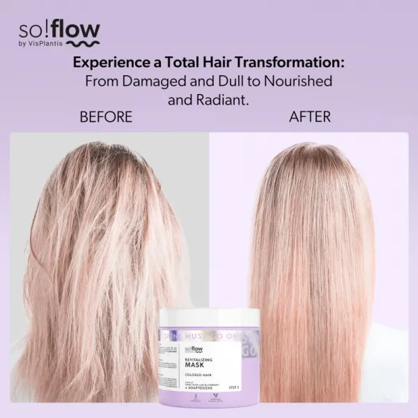 so!flow Coloured Hair Revitalizing Mask intenzívna revitalizačná maska pre farbené vlasy 400 ml