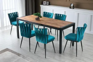 Sada jedálenských stoličiek Kusakli Blue, 2 ks, 2 ks