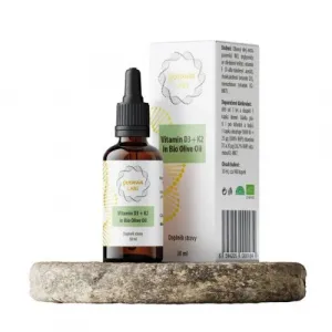 Vitamín D3+K2 kvapky v BIO olivovom oleji Puravia LABS 30ml