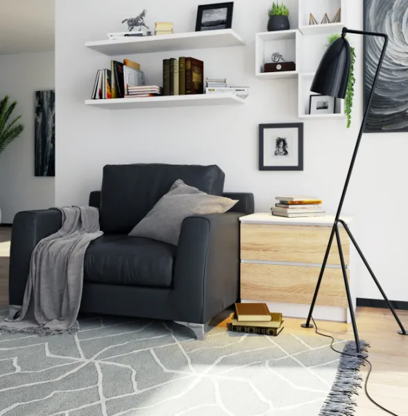 Ak furniture Komoda Liv 60 cm biela/dub sonoma