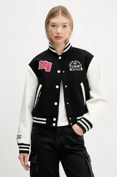 Vlnená bomber bunda Tommy Jeans