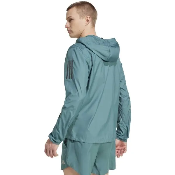 adidas OWN THE RUN Pánska bežecká bunda, tyrkysová, veľkosť