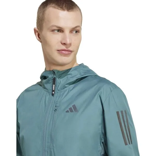 adidas OWN THE RUN Pánska bežecká bunda, tyrkysová, veľkosť