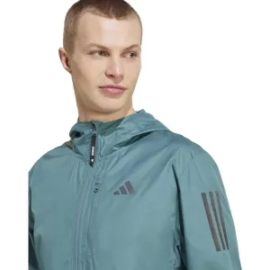 adidas OWN THE RUN Pánska bežecká bunda, tyrkysová, veľkosť
