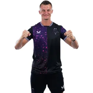 CASTORE SLAVIA PRAGUE AWAY SS SHIRT Pánsky futbalový dres, čierna, veľkosť