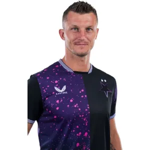 CASTORE SLAVIA PRAGUE AWAY SS SHIRT Pánsky futbalový dres, čierna, veľkosť