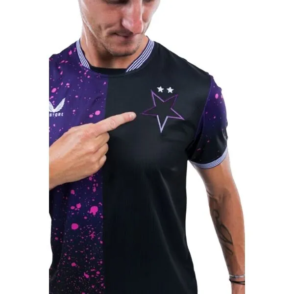 CASTORE SLAVIA PRAGUE AWAY SS SHIRT Pánsky futbalový dres, čierna, veľkosť