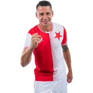 CASTORE SLAVIA PRAGUE HOME SS SHIRT Pánsky futbalový dres, červená, veľkosť