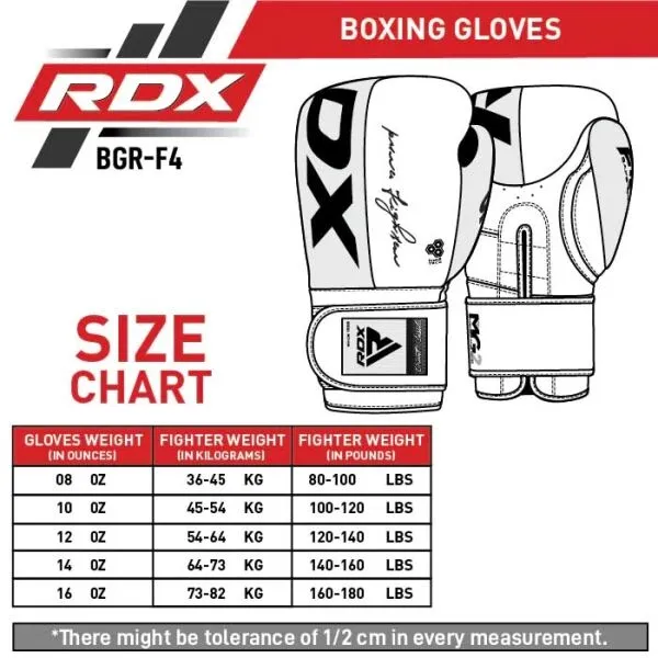 RDX F4 BOXING SPARRING GLOVES Boxerské rukavice, čierna, veľkosť